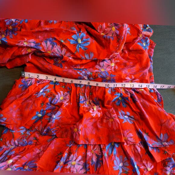 Endless Rose Vallis One Shoulder Floral Tiered Mini Dress Size Large - Picture 15 of 16